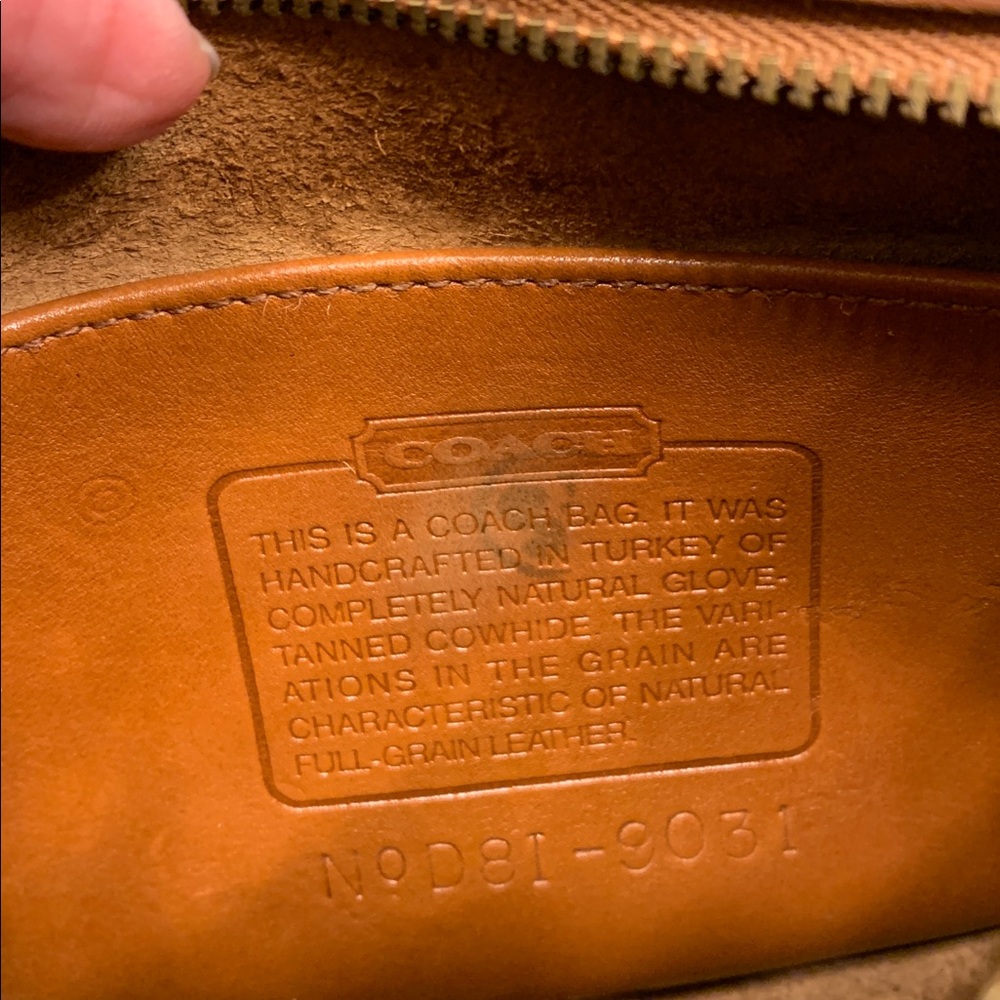 COACH Vintage British Tan Wendie 9031 leather bag - Picture 8 of 10